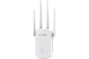 QLOCOM 1200Mbps Amplificador de Señal WiFi 5GHz & 2,4GHz Modo Repetidor with 4 Antenas fysdtrfwghfd