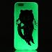 iPhone 5s Painted TPU Luminous Shell,TOCASO Creative Phone Case Silicone Gel Skin Transparent Cover,Novelty Protective Back Case for iPhone 5s,Slim Fit Bumper Shell Cases with Black Stylus and Clean Cloths for Apple iPhone 5 / iPhone 5S - Wolf Campanula