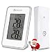 Produktbild Thermometer Uhr, Digoo 1980 Clock Außentemperatur Tragbares Tischuhr, Wetterstation Innen Außentemperatur Monitor mit Funk-Außensensor und Großem LCD Display, Genaue Lesung Temperatur mit 1 Sensor