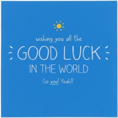 Greeting Card (PIG0007) - Good Luck - Bold and Colourful