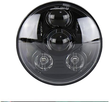 PPSAERTE® 5-3/4 5.75 Daymaker LED Headlight for Harley Davidson 883,sportster,triple,low rider,wide glide Headlamp Projector Driving Light Black /Silver , Black