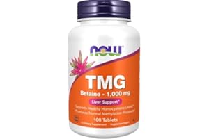 NOWFOODS. Now Foods, TMG (Trimethylglycin), 1.000 mg, 100 vegane Tabletten, Betain