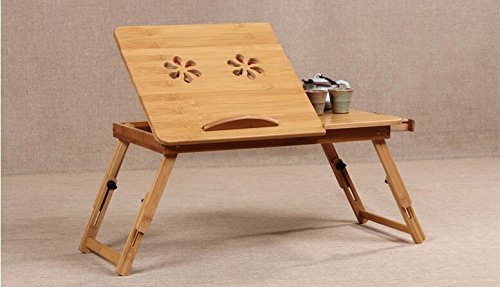 Bramley Power verstellbar Höhe Bambus tragbar faltbar Laptop Notebook Schreibtisch, Tablett Tisch, Bett Tisch mit Schublade - 7