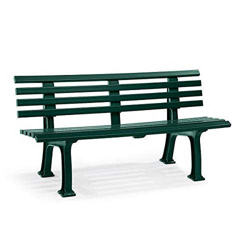 Parkbank aus Kunststoff – mit 9 Leisten Breite 1500 mm, weiß – Bank Bank aus Holz, Metall, Kunststoff Bänke aus Holz, Metall, Kunststoff Gartenbank Kunststoff-Bank Kunststoff-Bänke Ruhebank - 5