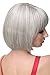 WIG ME UP ® - Lady Quality Wig short Page Bob fringe bangs silvery grey 703-51