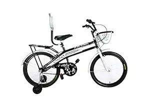 Hero Kids Stitch 20 Inches Single Speed 13.50 Inch Steel Frame Bike/Bicycle (Black, 5-8 Years)