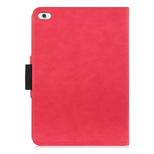 iPad Mini Hülle – JAMMYLIZARD Ledertasche Smart Cover mit Standfunktion für iPad Mini 4. 3. 2. & 1. Generation, ROT & HONIG, [MIT STIFT-HALTER] - 5