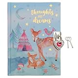 DISEÑOS ÚNICOS: este diario de vida es ilustrado con búhos y animales del bosque al claro de luna. Incluye 300 páginas rosadas, un cantado y dos llaves.