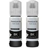 Epson 103 Uyumlu Siyah İthal M&uuml;rekkep -L1210-L1250-L3210-L3211-L3250-L3251-L3152-L3156-L3256-L3260-L5290-L5296 / 2 Adet