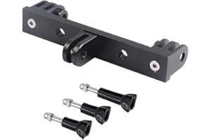 DRAGON SLAY Adattatore a doppio montaggio in alluminio per GoPro Hero e Action Camera con 1 vite | girevole a 360 °