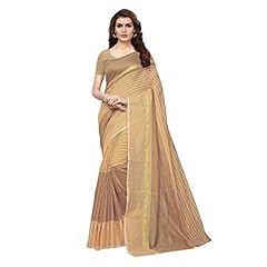 Indira Designer Women's Cotton Saree With Blouse Piece (Free Size)