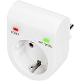 DIGITUS Surge Protection Adapter, 16 A/230 V/50 Hz &ndash; Max. 3,500 W | Discharge current max. 13,500 A - Max. 3,500W - Grounded