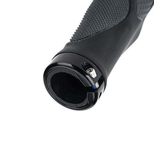 Topnaca® 2X neue Generation Geleinsätze Stoßfestigkeit Ergonomie Komfort Design Fahrrad MTB XC FR Lenkergriff mit G2 Schraubensicherung - 3