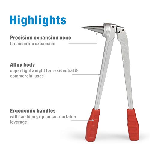 Iwiss Tubo de PEX de expansión Manual herramienta Kits con 16 mm, 20 mm, 25 mm y 32 mm Expansión Jefes Matched Uponor y Milwaukee herramientas (2 colores / paquetes enviados al azar)