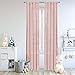 Produktbild LALA + BASH Sheer Fenster Vorhang 2 Panel Schlafzimmer Drapes Set, Blush, 38 x 63-inch