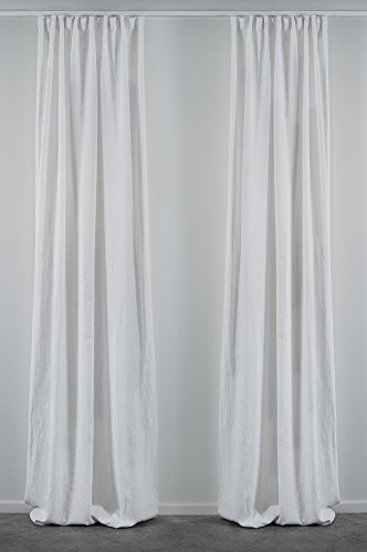 HIMLA Gardine mit Kräuselband Mira, 136x290 cm, weiß