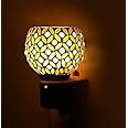 COPURE Electric Ceramic Kapoor Dani Stand Kapur Incense Burner Aroma Oil Diffuser Cum Night Lamp with On/Off Switch to Toggle Between Burner and Lamp Round for Home Gift - (Design 2)