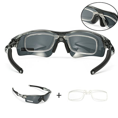 Fahrradbrille,CAMTOA UV Polarisiert Sonnenbrille farbige Radbrille mit 3 wechselbaren Gläser,Damen Herren Sport Brille Schutzbrille für Radfahren Mountainbike Laufen Angeln Golf Outdoor - 5