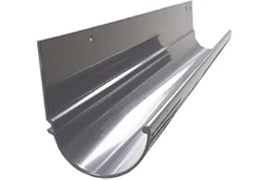 Renoplast® R50 Gouttières en aluminium | 200cm Gris semi-circulaire | Gouttière Drainage de toit Profilés en tôle pliée | Abri de jardin Carport Terrasse Balcon Gouttière | Protection anticorrosion