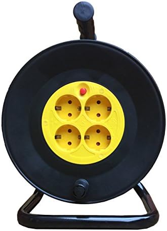 Extension Cable with Reel 3 x 1.5 mm (4 x 25 m) Black