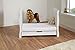 3 In One White Sleigh Cot With Drawer And Foam Mattress