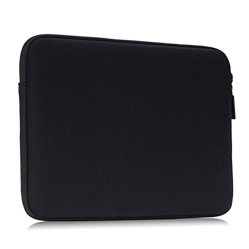 MoKo MacBook 12″ / Surface PRO 3 Sleeve Hülle – PU Leder Laptoptasche Notebooktasche Hülle Schutzhülle Ledertasche Wallet Case Leather Aktentasche mit Karten-Slot, Schwarz - 2