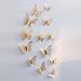 Produktbild Rowentauk 12 stücke DIY Hohl Schmetterling Wandaufkleber 3D Kunst Dekor Handwerk Für Kindergarten Klassenzimmer Büros Kinder Mädchen Jungen Baby Schlafzimmer Badezimmer Wohnzimmer Magneten, Golden