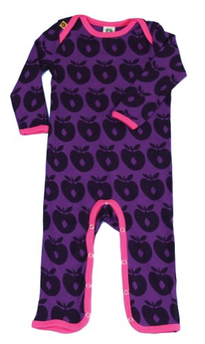 Smafolk Unisex Baby Long Sleeve Suit with Apples Purple Size 56