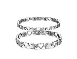 Lafeil Armkette Silber Gravur Partnerarmband His Hers Edelstahl Herren Weiß Armband Hohl Lieber Herz Armreifen Für Herren Punk Gothic