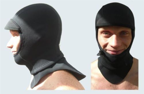 NCW CORNWALL 3mm Titanium Neoprene Full Surf Hood Balaclava Cap. Bibbed Tuck In Neck Gusset & Drawstring Face. Quality product from
