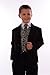 5-Piece Boys Black & Silver Suit