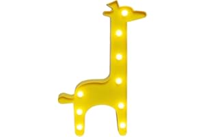 GUOCHENG Cute Giraffe Shaped LED Night Light Warm White Shine Table Night Lamps Bedroom Nursery Home Bedside Indoor Decorations Birthday Gift for Kids Children Girls