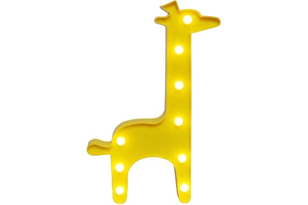 GUOCHENG Jolie veilleuse LED en forme de girafe - Blanc chaud - Pour chambre à coucher, crèche, maison, table de chevet, décoration d'intérieur