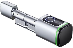 NEWFUN Cerradura Puerta Exterior Inteligente，Cerradura Con Huella Digital，Cerradura Wifi，Con llave, tarjeta llave, APP Bluetooth para cerraduras de puertas, resistente al agua para puertas de 35-45 mm