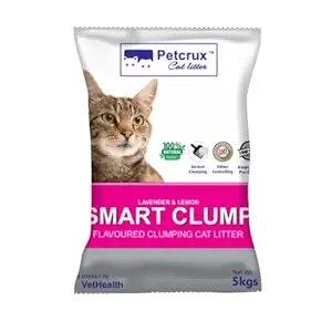 PetCrux Exclusive Scoopable Smart Bentonite Cat Litter, 5Kg (Pack of 1)