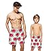 Produktbild JKLEUTRW Herren Beachshorts Männer Hawaii Print Drawstring Training Shorts Essential Slim Fit Bequemes Schwimmhose Wettkampf Wasserwiderstand Funky Schwimmshorts Sporthose