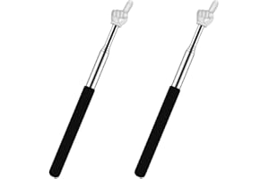 BIRLOZA 2uds Punteros Telescópicos para Maestros Puntero de Pizarra Blanca Retráctil Varilla Señaladora Extensible con Dedo para Oradores Presentación Aula Oficina