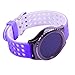 Produktbild Greatfine Gear S2 Classic Watch Armband - Silikon Sportarmband Uhr Band Strap Erstatzband Uhrenarmband für Garmin Vivomove Sport / Garmin Vivomove Classic / Samsung Gear S2 Classic SM-R732 / Moto 360 2 42mm Smart Watch (Violett+Weiß)