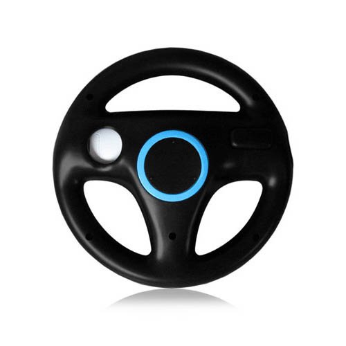 Preisvergleich Produktbild Lenkrad Steering Mario Kart Racing Wheel für Nintendo Wii Remote Spiel (Schwarz)