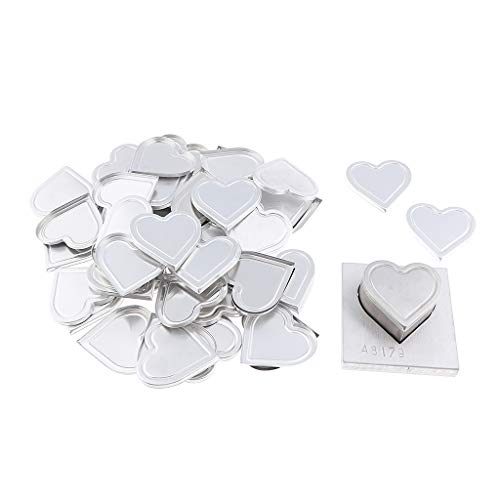 CUTICATE 50pcs Empty Small Make Up Pans Cosmetic Eyeshadow Lipstick Highlights Organizer for DIY Makeup Palette w/Powder Pressing Tool