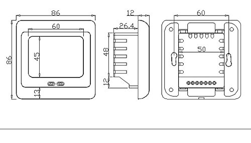 Digital Raumtemperaturregler Temperaturregler mit LCD Touchscreen Fußbodenheizung Heizung inkl. Bedienungsanleitung in deutsch und englisch (weiß) - 7