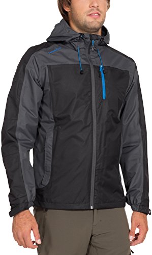 Twentyfour Herren Funktions Jacke Elbrus Leichte und Wasserdichte fr Freizeit und Wandern, Schwarz, L, 425064