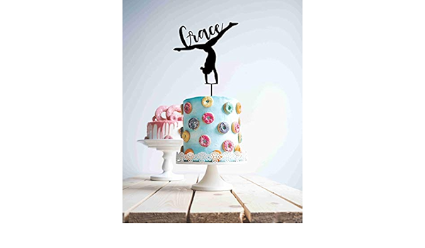 Ethelt5iv Gymnaste Personnalise Gateau Topper Gym Gymnastique Gateau En Bois Decoration Chariot Roue Age Gateau Topper Acrylique Dino Decoration Personnalisee Amazon Fr Cuisine Et Maison
