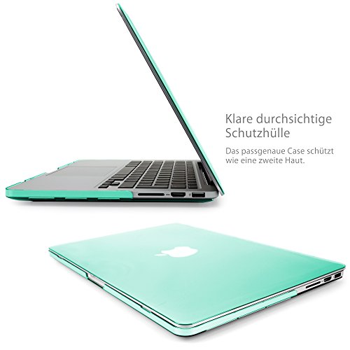 MyGadget MacBook Pro Retina 13 Zoll *Crystal* Case – Model Ende ´12 – Mitte ´16 (A1502 / A1425) Plastik Mac Hülle Schutzhülle Hartschale Cover (Türkis) - 2