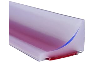 KAYLEINSTER Barre de seuil de douche autocollante en silicone - 100 cm - Protection contre les éclaboussures - Pour douche à l'italienne