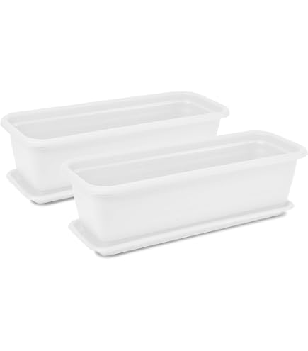 Vaso rettangolare plastica 50 cm al miglior prezzo | Leroy Merlin