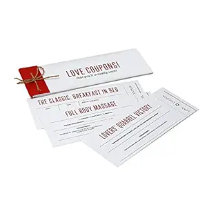Confetti! Collections Love Coupons for Him or Her, Husband, Wife, Boyfriend, Girlfriend or Couples. Unique Romantic Valentines Day, Christmas or Birthday Gift