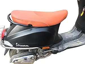 SaharaSeats Leatherette Seat Cover for Vespa/SXL 150/NOtte 125/LX 125/VXL 125/125 (Red, Black, Tan)