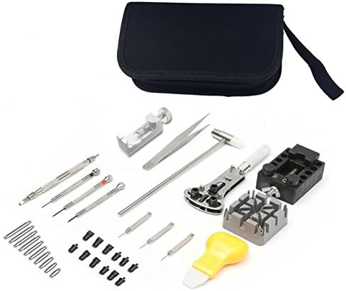 Watch Repair Tool Kit, July Miracle Portable Watchmaker Case Opener Link Remover Spring Bar Tool Screwdrivers with Carrying Case