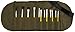 Bdellium Tools Professional Antibacterial Makeup Travel Line Eyes Brush Set with Roll Up Pouch Pack of 12